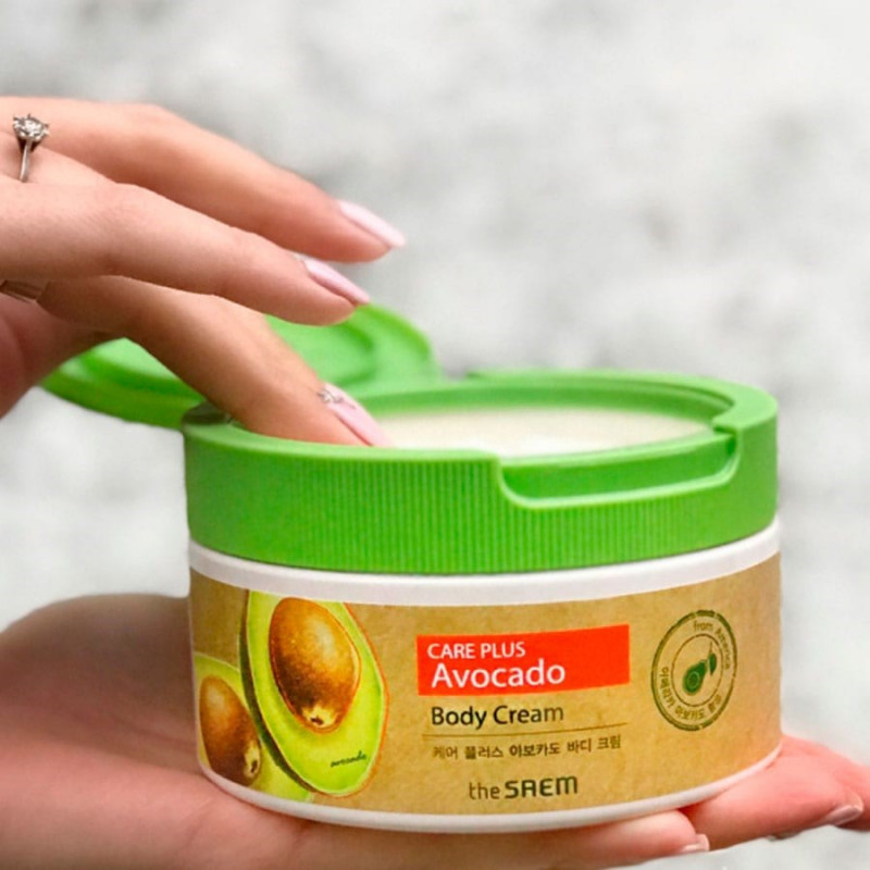 The saem care plus. The Saem Care Plus Avocado body Cream. The Saem Care Plus Avocado body Cream 300 мл. Крем для тела с экстрактом авокадо Care Plus Avocado body Cream 300мл. The Saem Care Plus Avocado body Cream крем для тела с авокадо 300 ml.