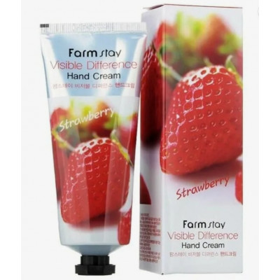 FarmStay Visible Difference Hand Cream Strawberry - Крем для рук с экстрактом клубники