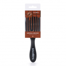 Solomeya Wet Detangler Mini Brush Rectangular Dark Chocolate