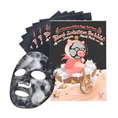 Elizavecca Witch Piggy Hell Pore Black Solution Bubble Serum Mask Pack - Кислородная тканевая маска
