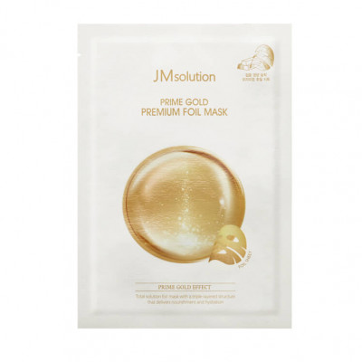 JMsolution Prime Gold Premium Foil Mask - Трехслойная увлажняющая маска с коллоидным золотом