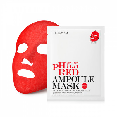 So Natural 5.5 Red Ampoule Mask - Слабокислотная восстанавливающая маска